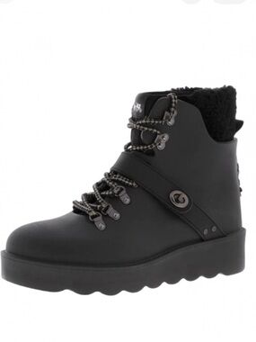 Coach Urban Hiker Black Rubber Boots Women’s 10 Gorpcore Rain Lug Sole